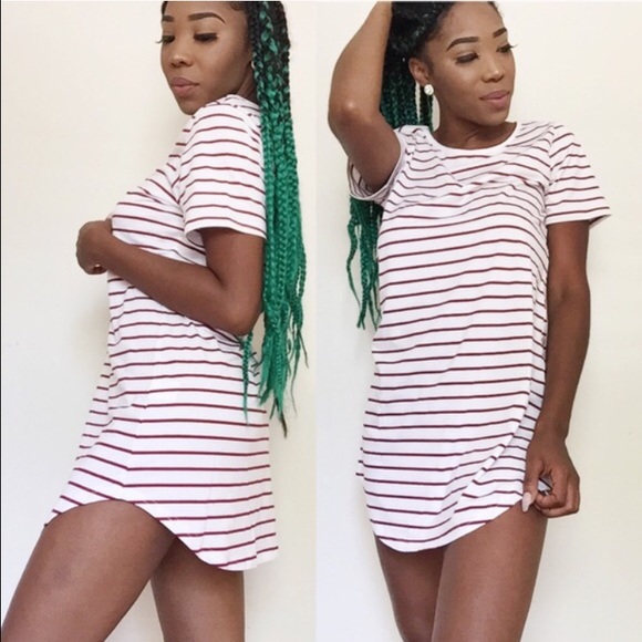 SALE📣📣📣📣📣📣📣🍁🍂🍁🍂Stripped casual dress - Picture 4 of 4