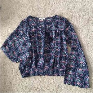 Patterned Chiffon Blouse