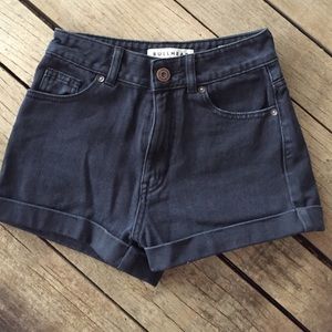 Dark blue denim shorts