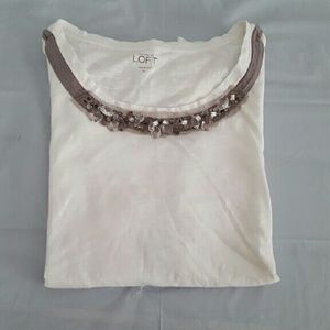 Loft Jewel Neckline Tee