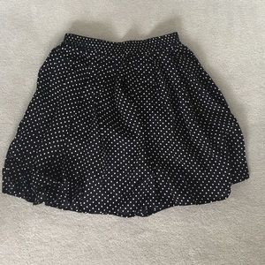 Black skirt with polka dots