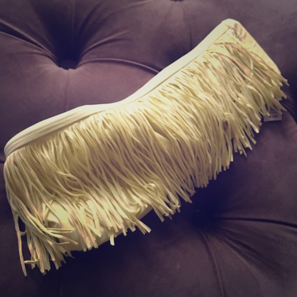L Space D Cup Fringe Bandeau Top