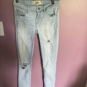 Hollister distressed light wash jeans