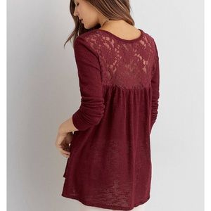 AE lace back sweater