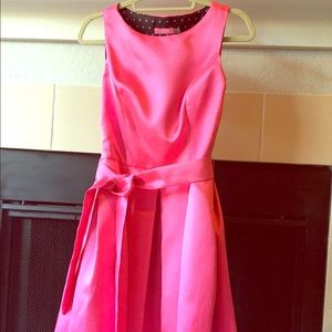 Hot pink fit & flare dress