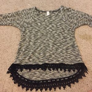 Black and white sweater