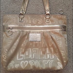 Coach Poppy Gold Handbag