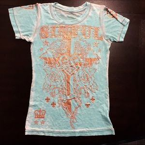 Sinful T-shirt (Teal-Blue)