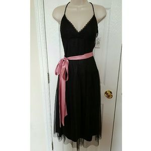 NWT XoXo Size 11 Black Lace and Tulle Dress
