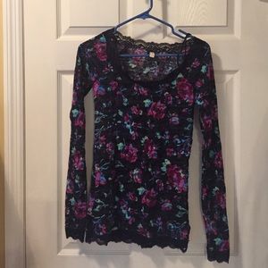 Free People multi color lace top