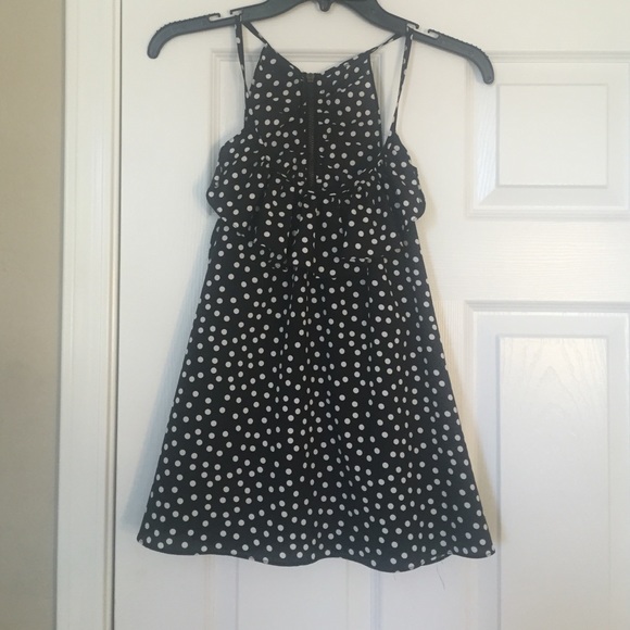 Ruffled polka dot tank top
