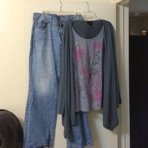 American Eagle Jeans and Top