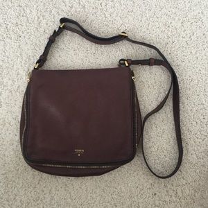 Fossil Preston leather Crossbody bag in espresso
