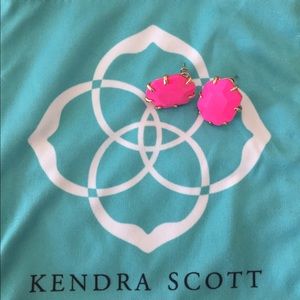 Magenta (hot pink) Kendra Scott stud earrings