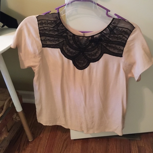Chiffon top with lace