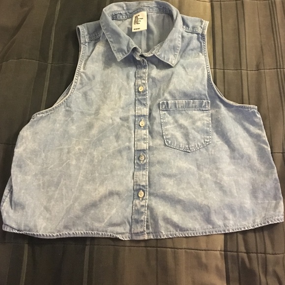 Denim crop top