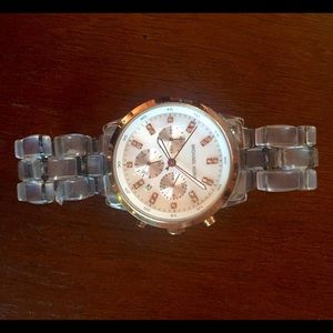 Micheal Kors Clear & Rose Gold Watch FINAL PRICE