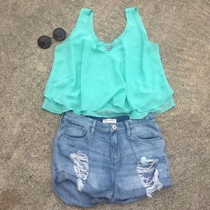 Teal tank top