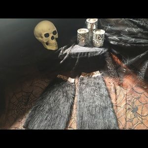 Furry leg warmers/boot covers