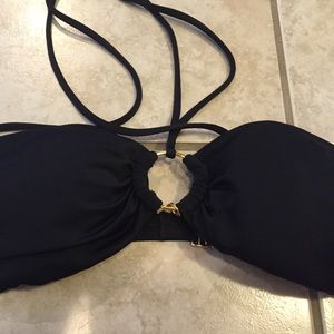 Black and gold accessories swim suit set