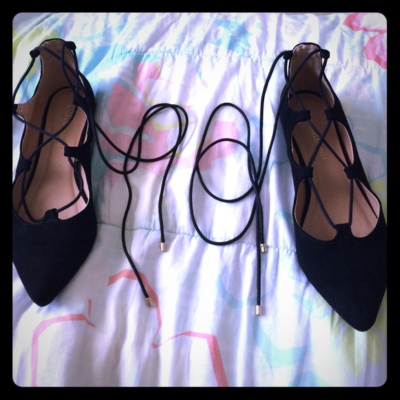 Lace up flats