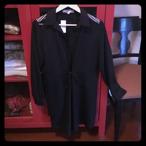 Tie waist shirt dress