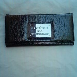 bebe black wallet great condition