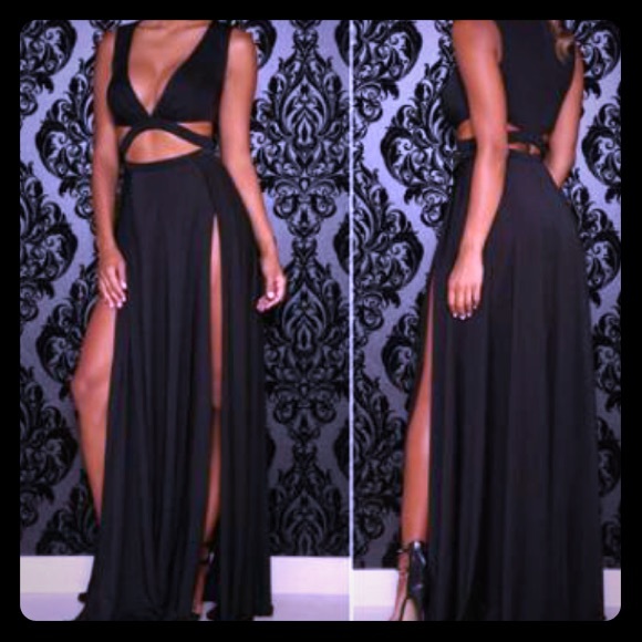 Cut out dress with slits. NWT