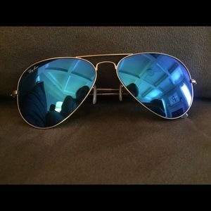 Blue Reflective Ray Bans