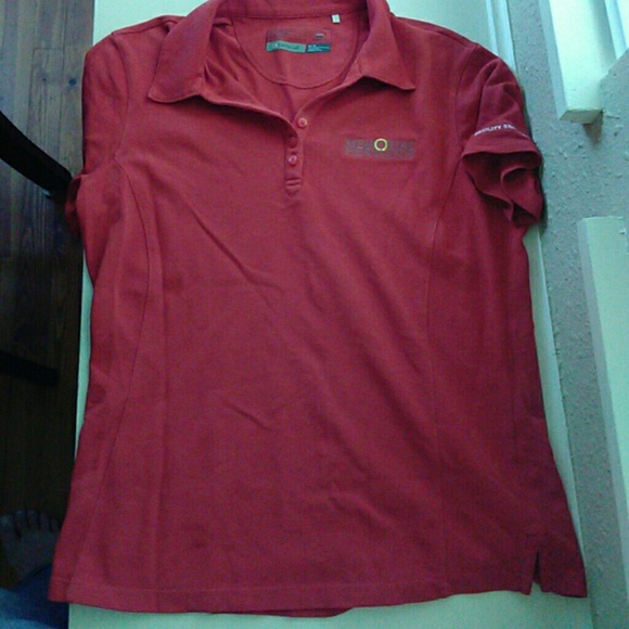 Orange golf style polo