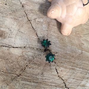 Crystal stud earrings featured in Emerald Green 💚