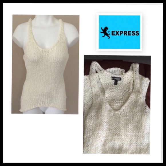 Express Tops - Express Racer Back Weave Knit Top