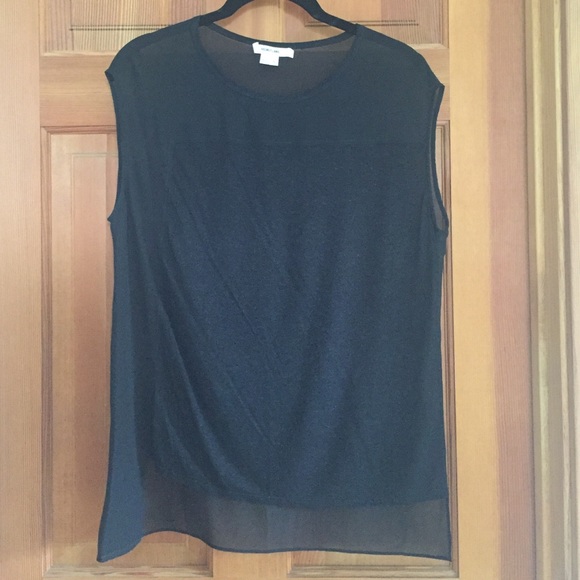 Helmut Lang Sheer Black Top Small
