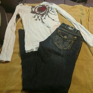 Mek jeans and Sinful shirt