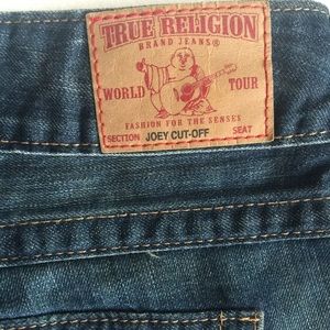True religion cut off shorts