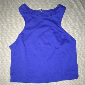Royal blue cropped tank top