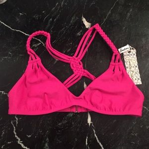 Frankie's Bikinis Raspberry Marina Top NTW Size S
