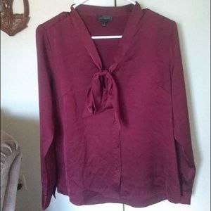 The Limited Silky Tie-Neck Blouse