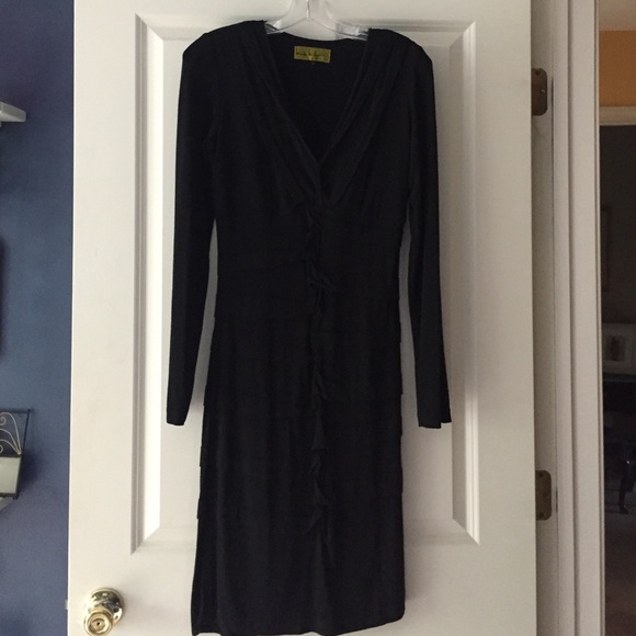 Nicole Miller rouched knit dress