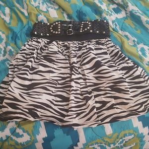 Zebra print skirt