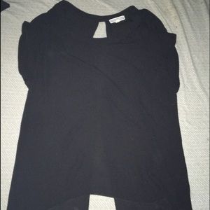 Open back black shirt