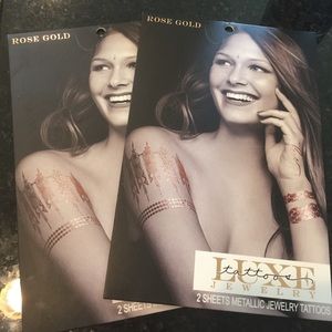 Luxe jewelry tattoos - rose gold