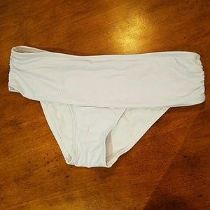 Sale! White fold over bikini bottom
