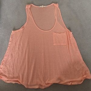 Soft Joie orange and white tank top