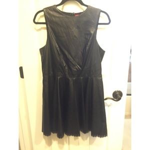 548 Leather High Neck Dress