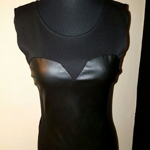 Sold****  Faux Leather Bodycon Dress