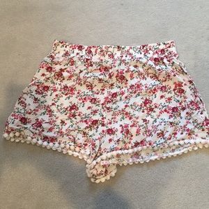 Soft flower printed shorts