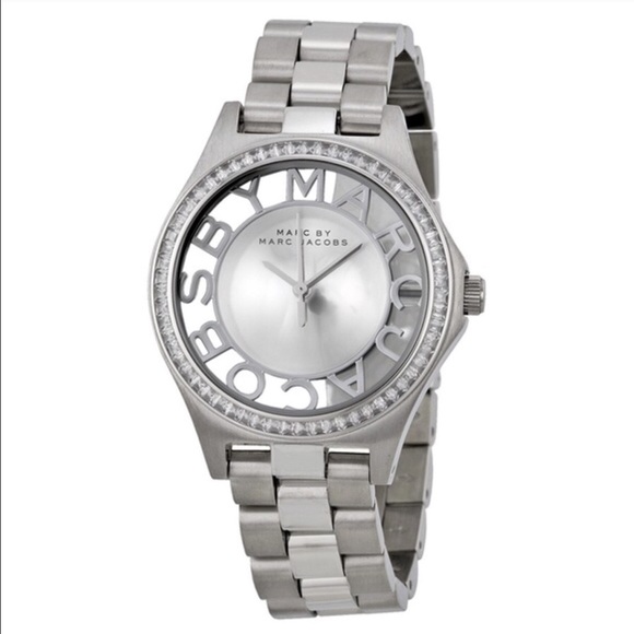 Marc Jacobs Silver/rhinestone watch labor day sale