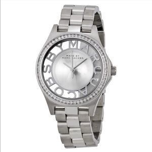 Marc Jacobs Silver/rhinestone watch labor day sale