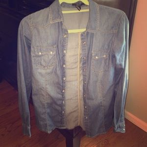 Denim button down shirt
